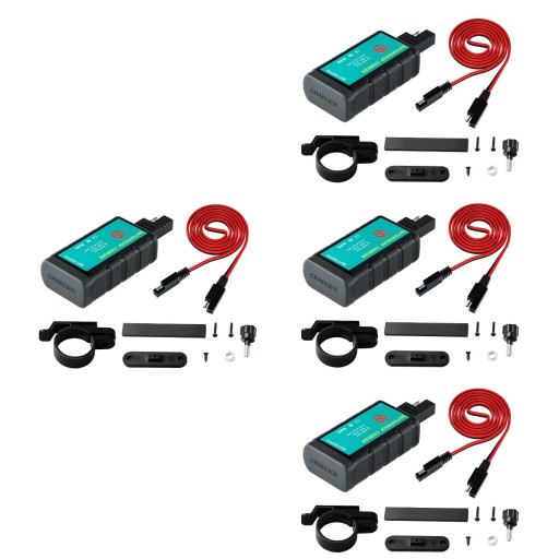 4 комплекти зарядний пристрій для телефону мотоцикла