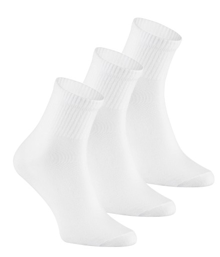 3 x Pánske ponožky Biele športové bavlna 44-46 PL