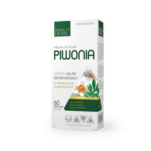 Pivoňka 600mg 60 kaps Peoniflorín Medica Herbs