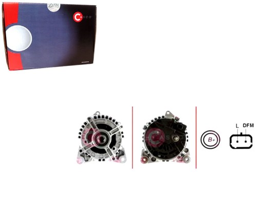CASCAL10302AS(iMOTO) - Генератор 12v 150a іна каско + водійський комплект v37 для бардачка - керівництво зіткнення, карта контролю