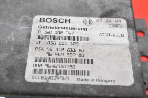 control unit gearboxes 9641281180 0260002767 PEUGEOT 607 2.2 HDI 133 KM 00-04