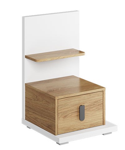 Тумбочка 08P MASSI дитяча біла/гікорі