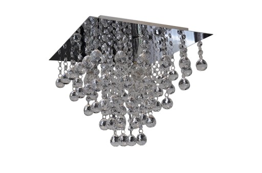 Lampa Wiszaca Zyrandol Srebrny Glamour Krysztalowy 6923599783 Allegro Pl