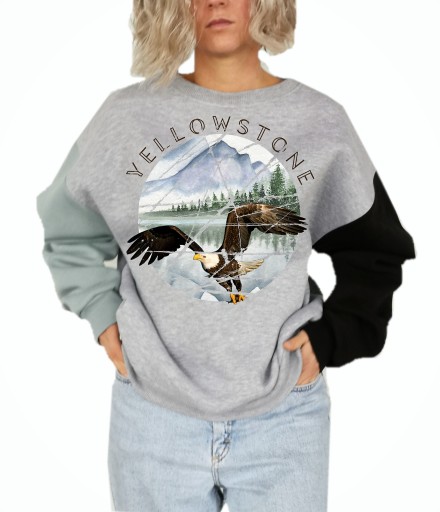 S172 VINTAGE YELLOWSTONE BOXY OVERSIZE Y2K S/M