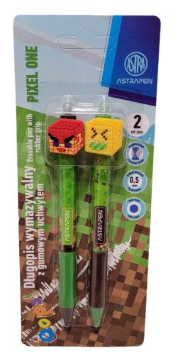 Набір з 2 стираються ручок ASTRA Minecraft 0,5 мм