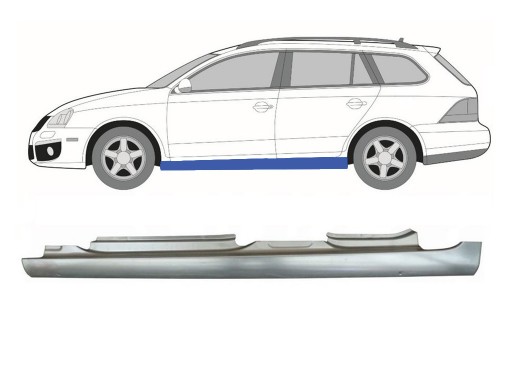 1K9809605 - VW GOLF V 2003-2009 ПОРІГ ЛІВИЙ