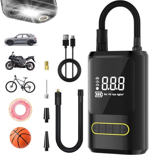 АВТОМОБИЛЬНЫЙ КОМПРЕССОР АККУМУЛЯТОР ЭЛЕКТРИЧЕСКИЙ НАСОС ВЕЛОСИПЕДНЫЙ КОМПРЕССОР КОЛЕСА