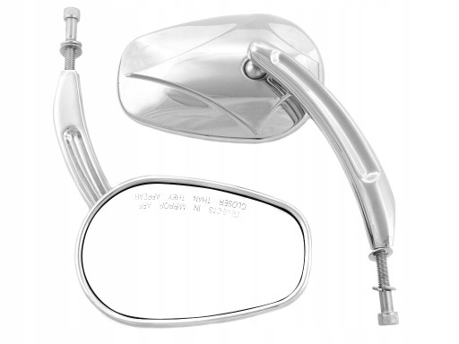 LU-276 - ЗЕРКАЛА ЗАДНЕГО ВИДА ХРОМ МЕТАЛЛ HARLEY DAVIDSON HD H-D