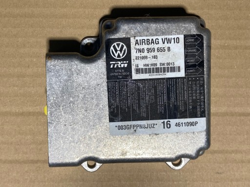 МОДУЛЬ ДАТЧИКА ПОДУШКИ БЕЗОПАСНОСТИ VW SHARAN 7N0959655B