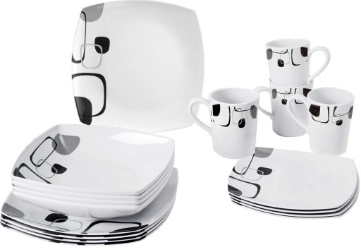 НАБІР ПОСУДУ MELAMINE BRUNNER ENIGMA 16 ШТ.