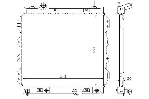 61002/NIS - Радіатор двигуна nissens chrysler pt cruiser 2.0/