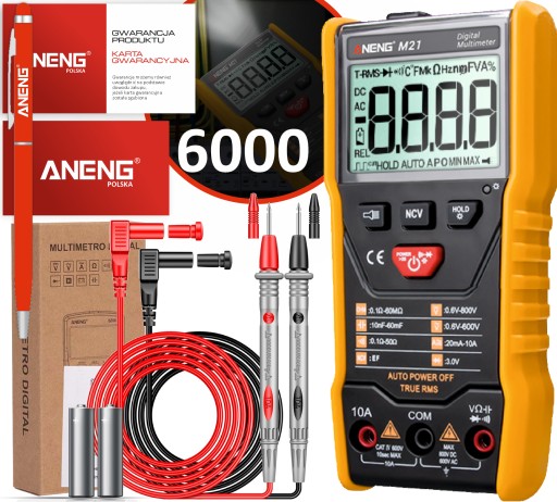 AUTOMATICKÝ MULTIMETER ANENG M21+LED+ETUI+6000 S