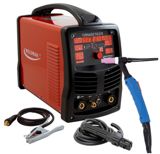 Зварювальний апарат TIG 210 AC DC Puls HF MMA IGBT алюмінієвий