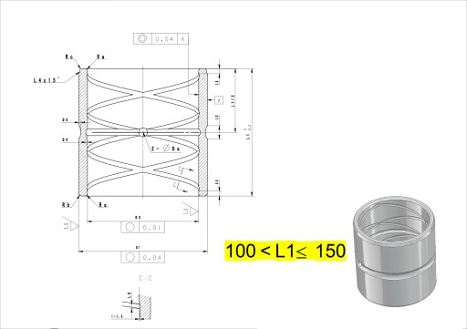 ЗАКАЛЕННАЯ СТАЛЬНАЯ ВТУЛКА 100X116X110 # BIELAK