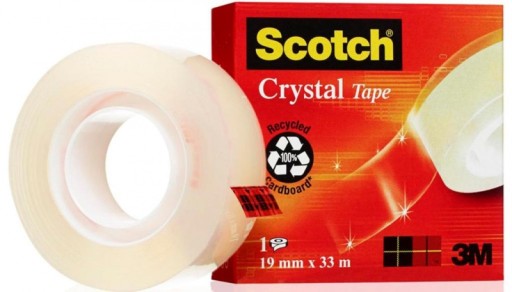 Клейка стрічка Scotch Crystal Clear 19мм/33м