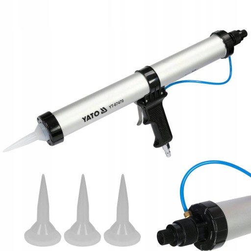 ПНЕВМАТИЧНА ВИЖИМКА ГУСТОЇ СИЛІКОНОВОЇ МАСИ 600МЛ