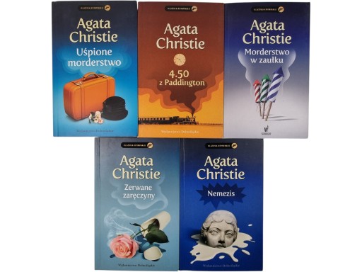 Zdjęcie egzemplarza: Agata Christie / zestaw 5 książek / Kryminał Nemezis Zerwane Zaręczyny