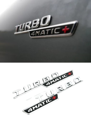 Mercedes AMG TURBO 4MATIC + бічні емблеми хром
