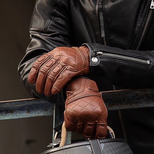 546-Коричневые мотоциклетные перчатки размера XL c