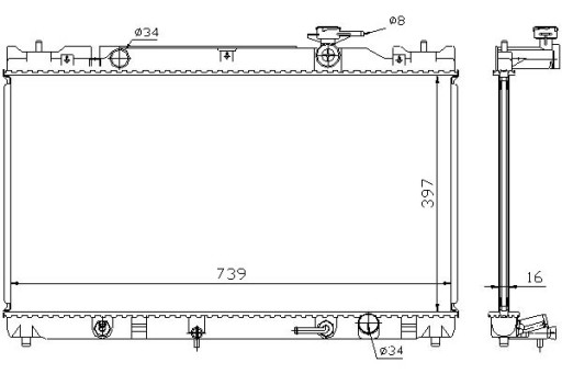 NIS-646351-ZS1 - Радиатор двигателя nissan 1640028270 1640028280 21