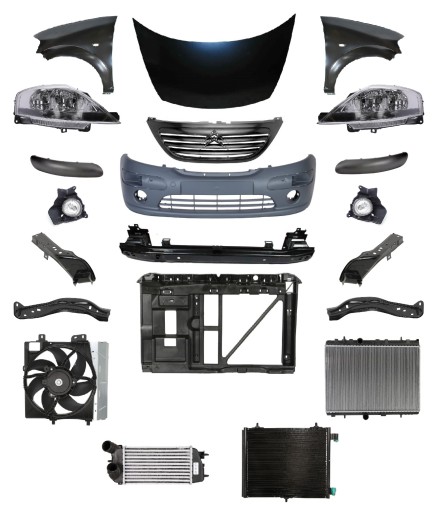 6204Z6 - CITROEN C3 02-05 ФОНАРЬ РЕМНЯ ПЕРЕДНЕГО БАМПЕРА КАПОТА