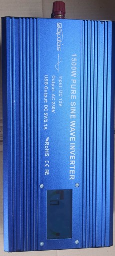 ПЕРЕТВОРЮВАЧ НАПРУГИ BAPDAS 1500 Вт СИНУСОЇДАЛЬНИЙ