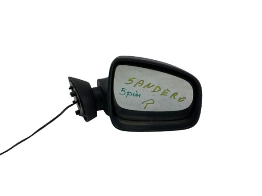 DACIA SANDERO and mirror right 5 PIN BIALE