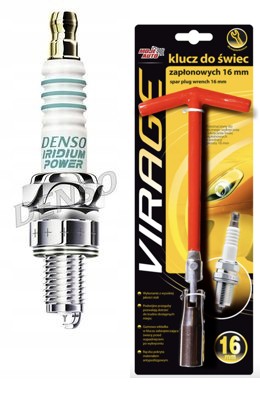 Свічка запалювання DENSO IUF24 + гайковий ключ для свічок 16 мм