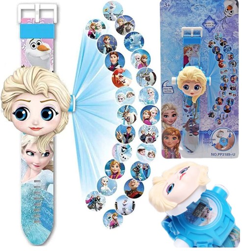 Hodinky Frozen Elsa s obrázkovým projektorom