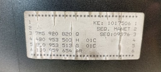 dials dials GALAXY LIFT 1.9 AUTOMAT 7M5920820Q