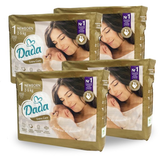 Підгузки Dada extra care розмір 1 2-5 кг 92 шт.