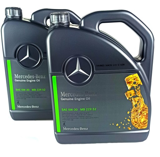 ОРИГИНАЛЬНОЕ MERCEDES OIL 5W-30 MB 229.52 10л - 2 x 5л
