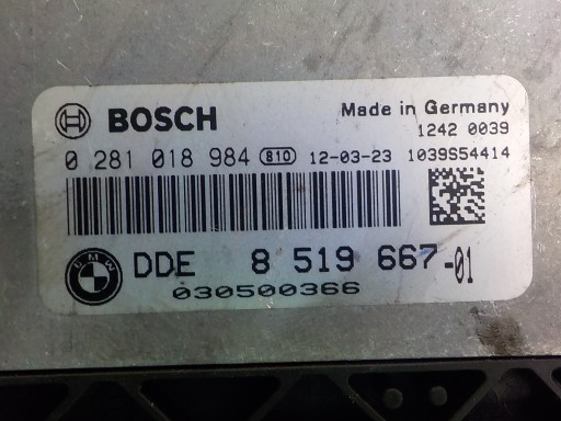 BMW computer control unit 0281018984 8519667