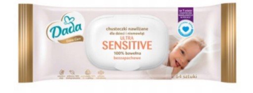 Вологі серветки Dada Extra Care Ultra Sensitive 1 х 64 шт.