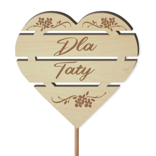 PIKER довга лопата HEART FOR DAD wood TOPPER