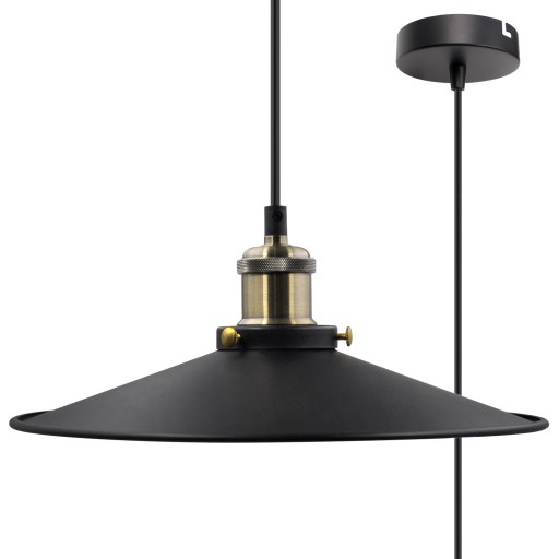 Czarna żyrandol W Stylu Vintage Regulowana Metal Oświetlenie Lampa Sufitowa