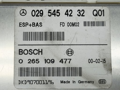 computer control unit module ESP Mercedes W168 A170 1.7 CDI 0295454232Q01