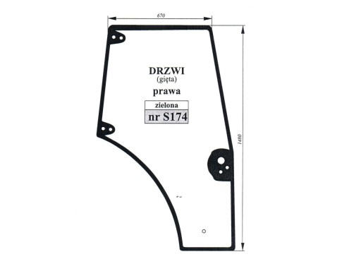 СТЕКЛО ПРАВОЙ ДВЕРИ NEW HOLLAND CASE 87620223