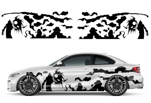 Наклейки для авто тема темный персонаж 90X470CM