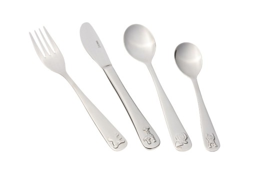 Sztućce dziecięce 4 elementy KH-3586 (5908287235861) • Cena