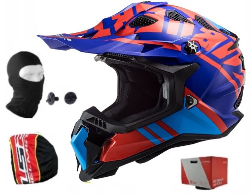 ШЛЕМ LS2 MX700 SUBVERTER EVO GAMMAX КРАСНЫЙ СИНИЙ XL