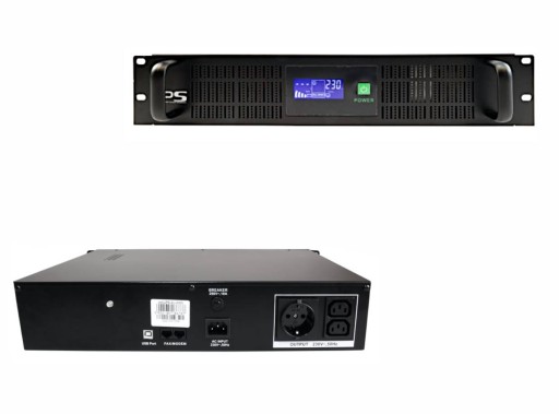 Стойка для ибп 2u 1200ва/720вт 2x7ah ups-2u-1200-lcd