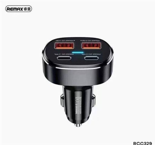 Автомобільний зарядний пристрій 75 Вт PD + QC 2x USB + 2x USB-C