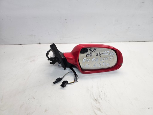mirror right AUDI A4 B8 LIFT LZ3M 6+2 PIN UK