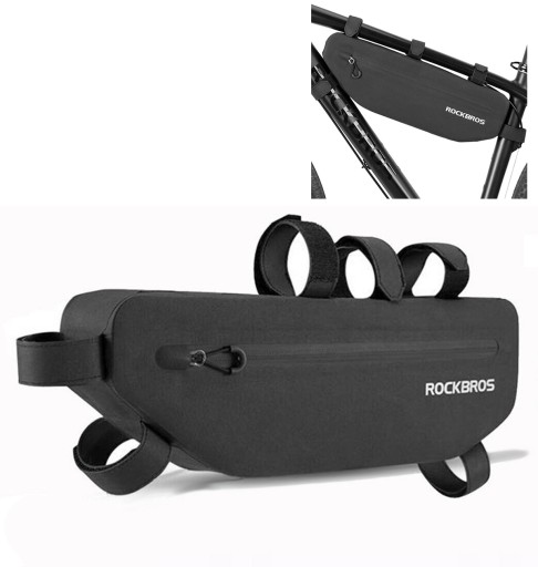 Torba rowerowa na ramę, sakwa na rower kufer wodoodporny na rzepy, Rockbros