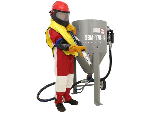 МОБИЛЬНЫЙ ПЕСКОСТРУЙНЫЙ АППАРАТ ПОД ДАВЛЕНИЕМ 12 БАР 170 Л + BHP