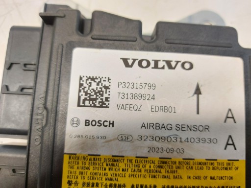 VOLVO XC40 LIFT module control unit of the airbags airbag 32315799