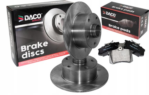 604757 - Диски X2 колодки Daco задній Audi A4 B5 1994-2001