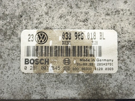 Computer Bedienteil DES MOTORS VW GOLF IV 1.9 TDI 038906018BL 0281001845