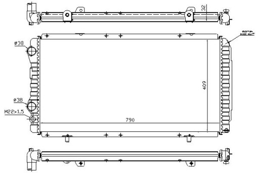 61390/NIS - Радиатор двигателя nissens (ручной, с элементами